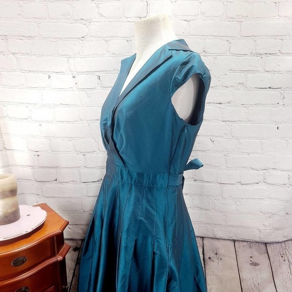 PS...STYLE Blue Fit and Flare Capped monochrome - Picture 9 of 15